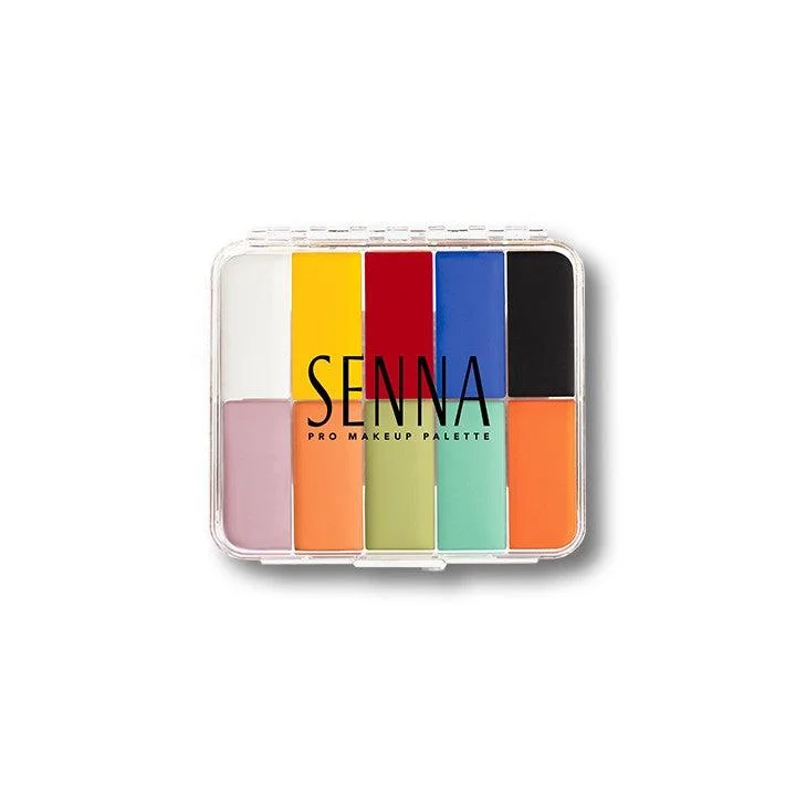 Eye shadow for earthy hues-Senna Slipcover Cream to Powder Pro Primary & Pastel Palette