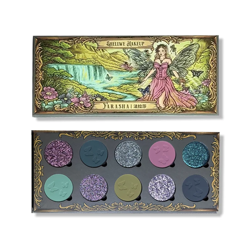 Eye shadow with velvety hue-Shellwe Makeup FARASHA Chameleon Glow Butterfly Eyeshadow Palette