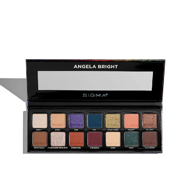 Eye shadow for modern glamour palette-SIGMA X ANGELA BRIGHT EYESHADOW PALETTE