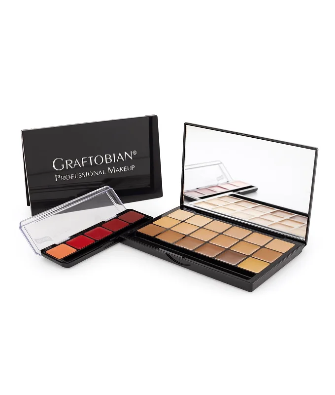 Eye shadow for evening glamour-Super Palette and Red Lip Gift Set ($123 Value)