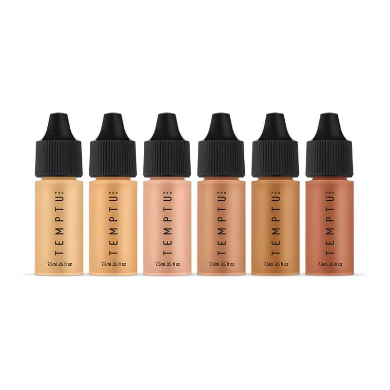 Liquid foundation for casual makeup-Temptu Perfect Canvas Hydra Lock Airbrush Foundation 6-pack Medium/Tan