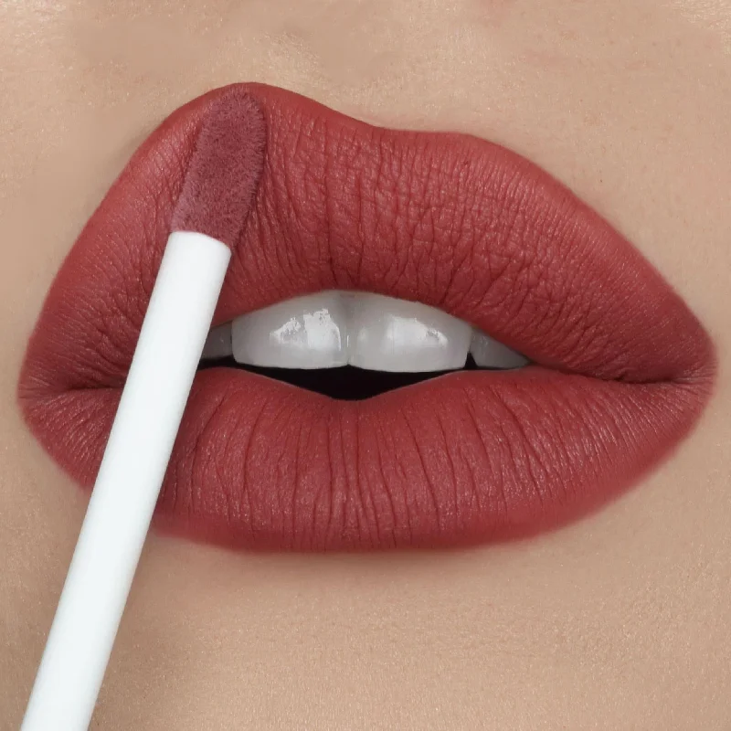 Best lipstick with glossy texture-That Walk! | A Rustic Red Liquid Lipstick