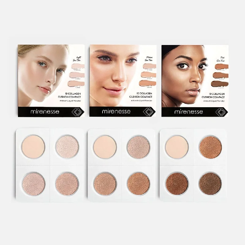 Concealer for sweat-proof makeup concealing effect-10 Collagen Cushion Foundation Concealer Contour  8 Shades Trial Trio