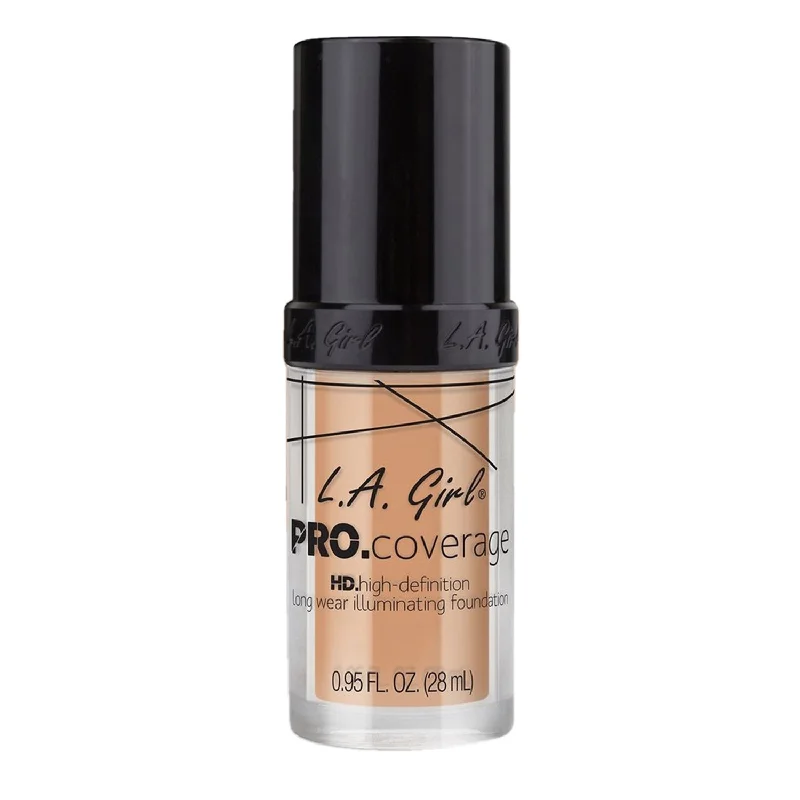 Liquid foundation for light makeup-LA GIRL Pro Coverage HD High-Definition Long Wear Illuminating Foundation