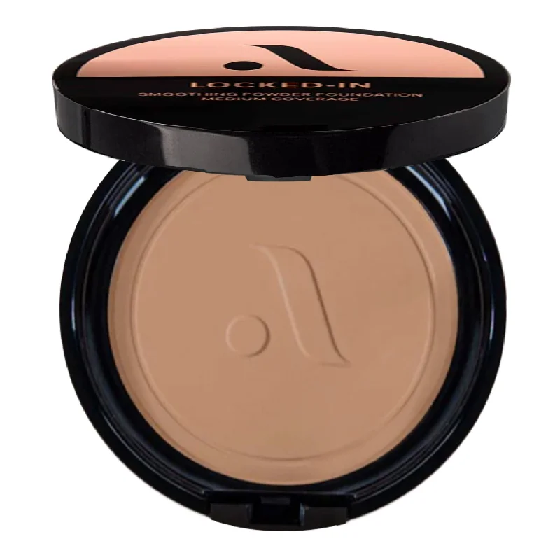 Liquid foundation with even finish-Absolute New York Locked-In Silky Matte Finish Powder Foundation