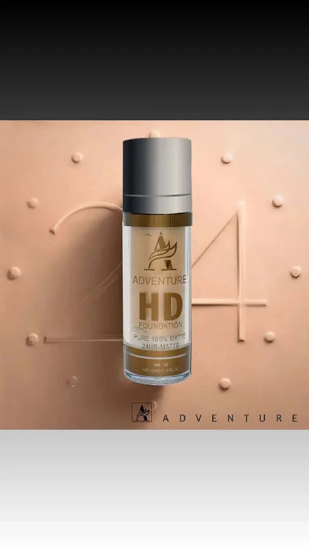 Liquid foundation with dewy texture-Adventure Makeup HD Foundation