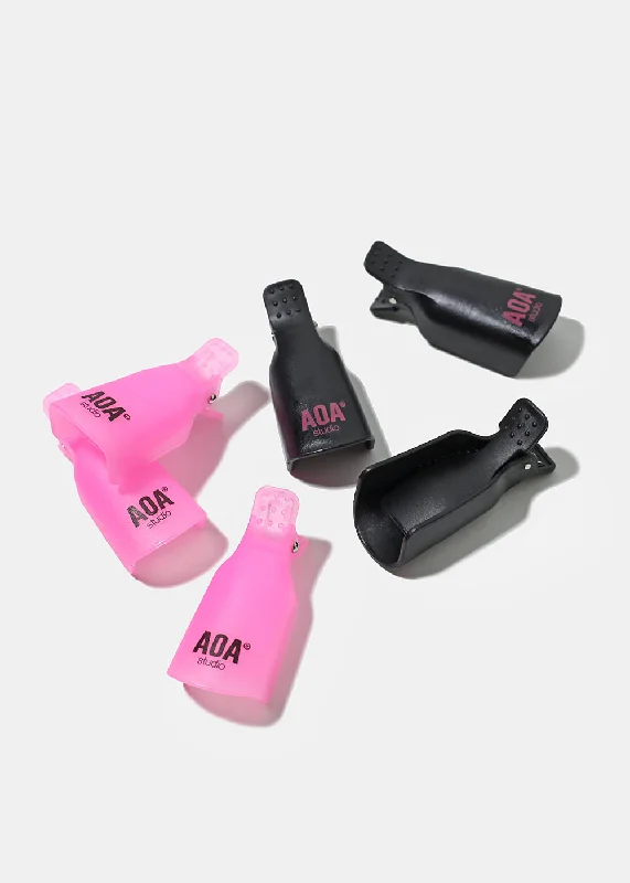 Nail Polish even finish-AOA Soak Off Nail Polish Remover Clips (5 pcs)