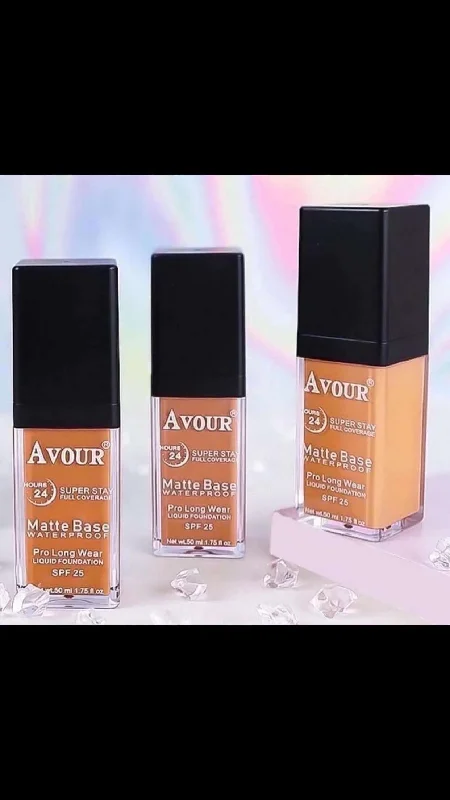 Liquid foundation with sheer texture-Avour Superstay  Longlasting Matte Foundation