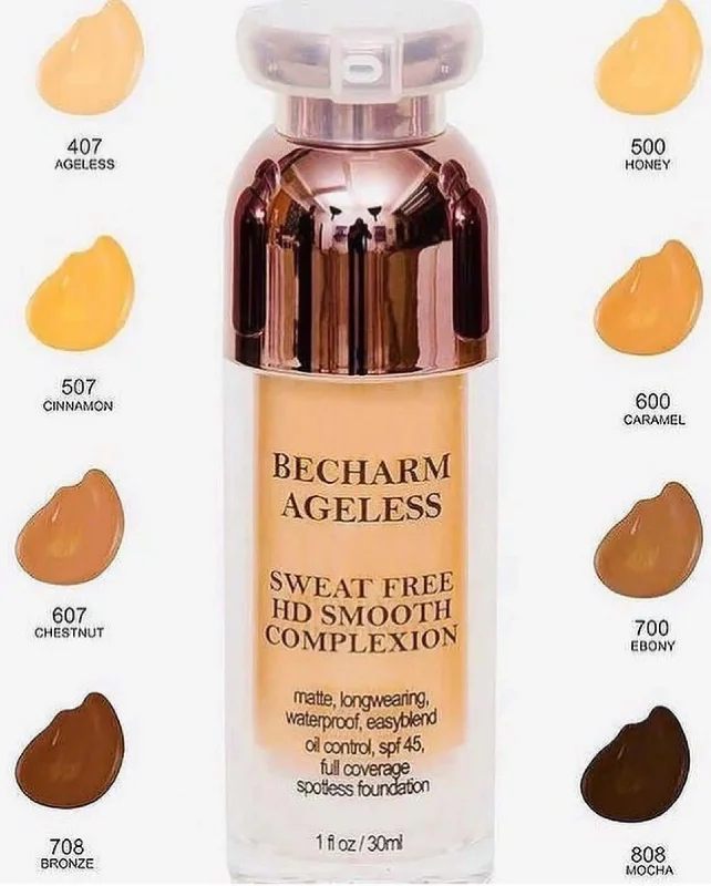 Liquid foundation for long wear-BECHARM AGELESS  SWEAT FREE HD SMOOTH COMPLEXION FOUNDATION