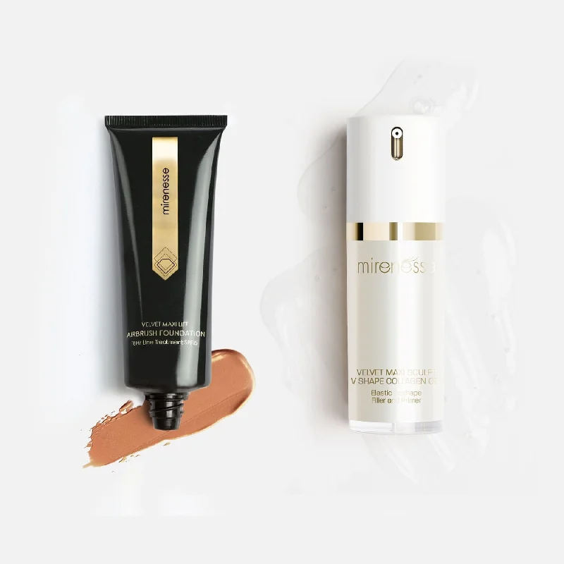 Liquid foundation for outdoor events-Best Selling Velvet Maxi Lift Airbrush Foundation + Maxisculpt Collagen Primer  Filler