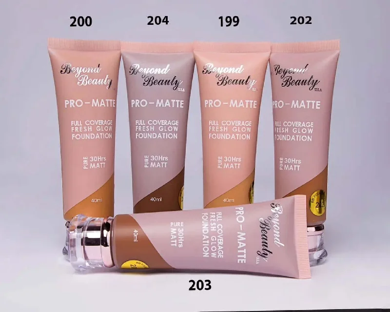 Liquid foundation with cruelty-free coverage-Beyond Beauty Pro Matte Coverage Foundation