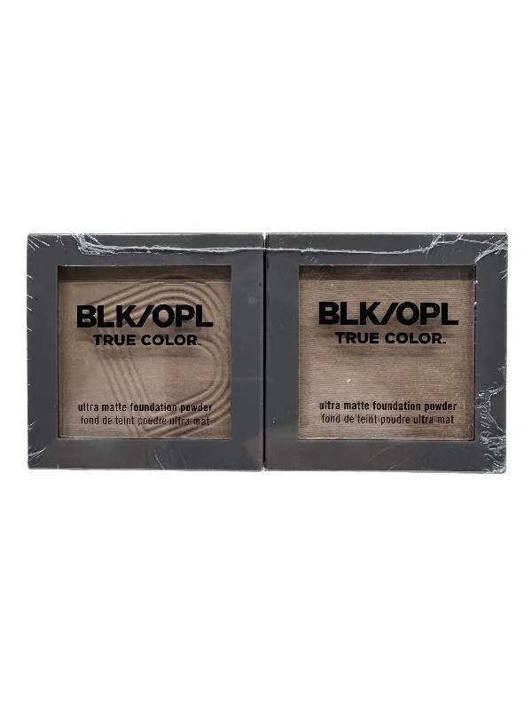 Liquid foundation with dewy glow-Black Opal True Color Ultra Matte Foundation Powder 200 Light 0.26 OZ Set of 2