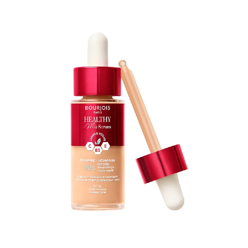 Liquid foundation with dewy texture-Bourjois Healthy Mix Serum Foundation