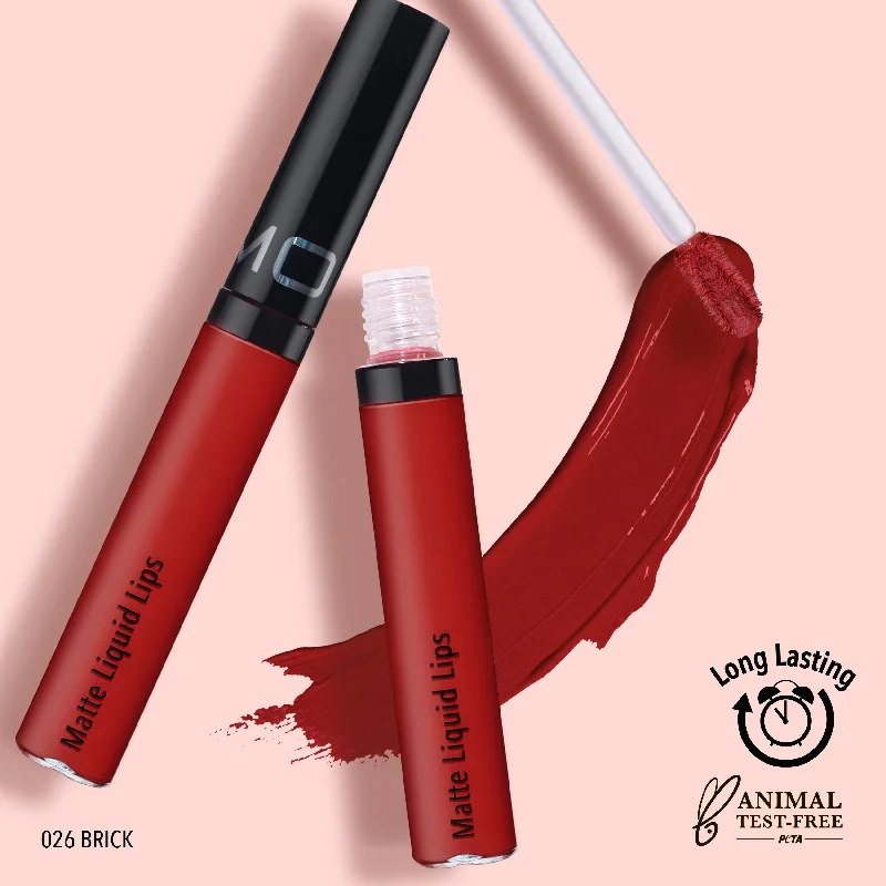 Top lipstick for natural beauty-Matte Liquid Lips (026, Brick)