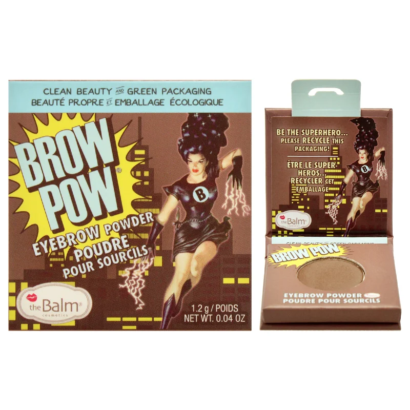 Eyebrow Pencil with flexible tips-Brow Pow Eyebrow Powder - Dark Brown by the Balm for Women - 0.04 oz Eyebrow