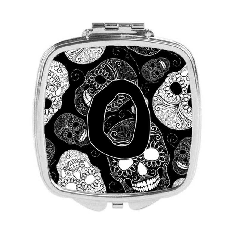 Mirror for compact-Carolines Treasures CJ2008-OSCM Letter O Day of the Dead Skulls Black Compact Mirror