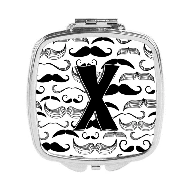 Mirror for dresser-Carolines Treasures CJ2009-XSCM Letter X Moustache Initial Compact Mirror