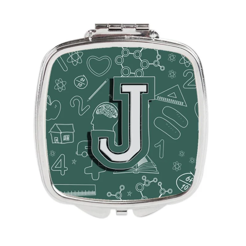 Mirror for teens-Carolines Treasures CJ2010-JSCM Letter J Back to School Initial Compact Mirror