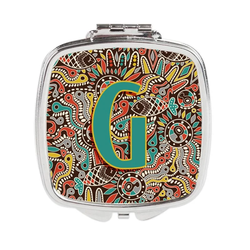 Mirror for repair-Carolines Treasures CJ2013-GSCM Letter G Retro Tribal Alphabet Initial Compact Mirror