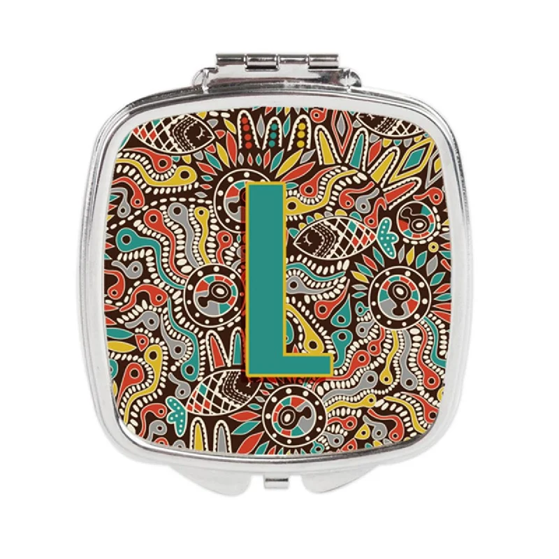 Mirror for school-Carolines Treasures CJ2013-LSCM Letter L Retro Tribal Alphabet Initial Compact Mirror