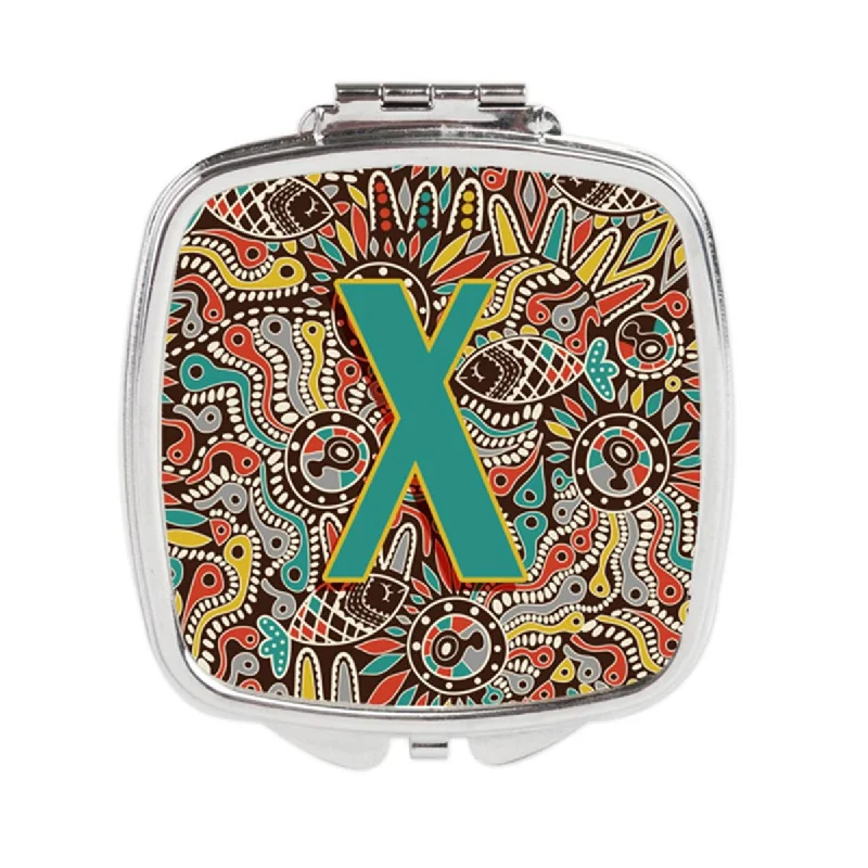 Mirror for chaise-Carolines Treasures CJ2013-XSCM Letter x Retro Tribal Alphabet Initial Compact Mirror