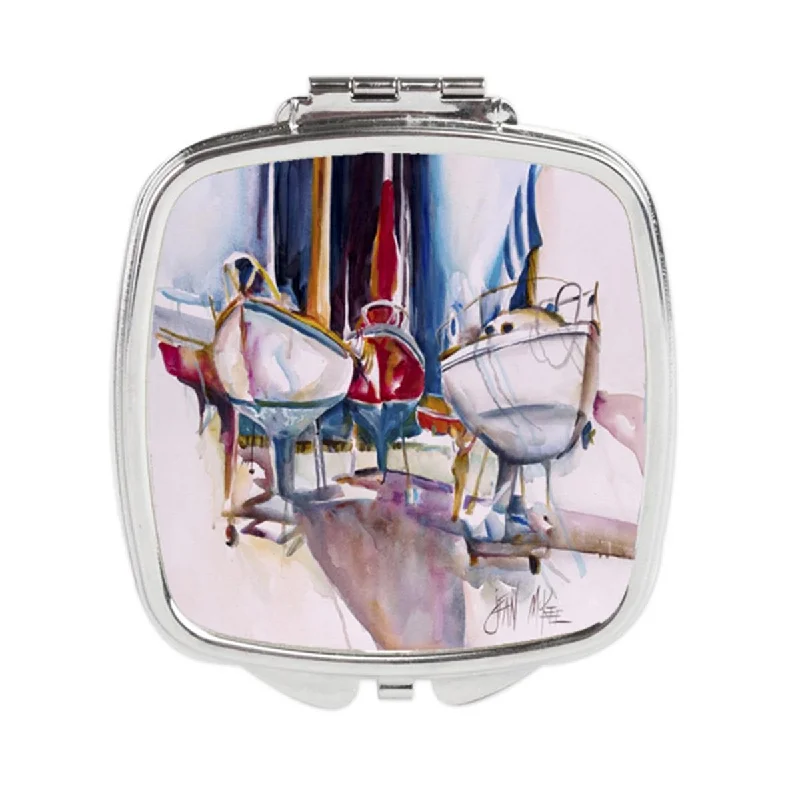 Mirror for window-Carolines Treasures JMK1240SCM Dry Dock Sailboats Compact Mirror