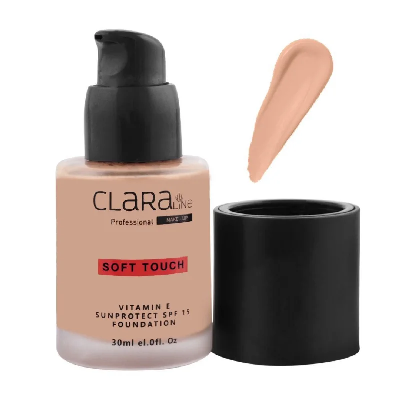 Liquid foundation for deep texture-Claraline HD Effect Sun Protect SPF 15 Foundation