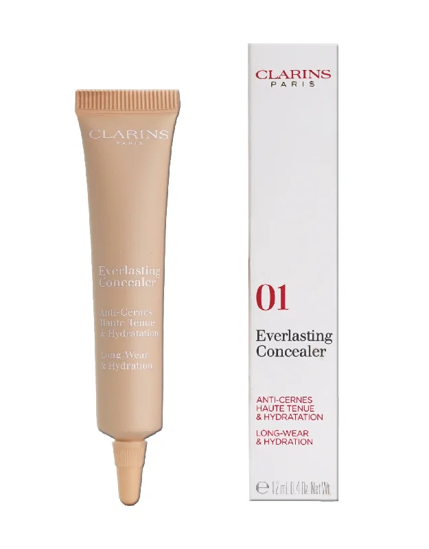 Concealer for dry skin type concealing effect-Clarins Everlasting Concealer Long Wear & Hydrating 01 Light 0.4 OZ