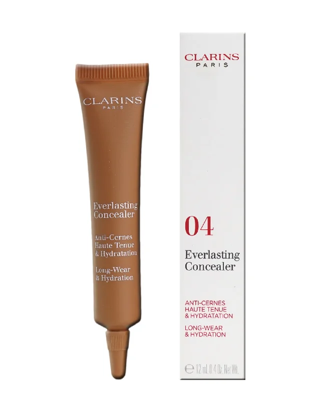 Concealer for sensitive skin type concealing effect-Clarins Everlasting Concealer Long Wear & Hydrating 04 Deep 0.4 OZ