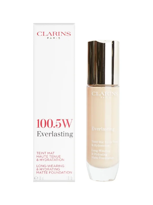 Liquid foundation with natural finish-Clarins Everlasting Matte Foundation 100.5W Cream All Skin Types 1 OZ