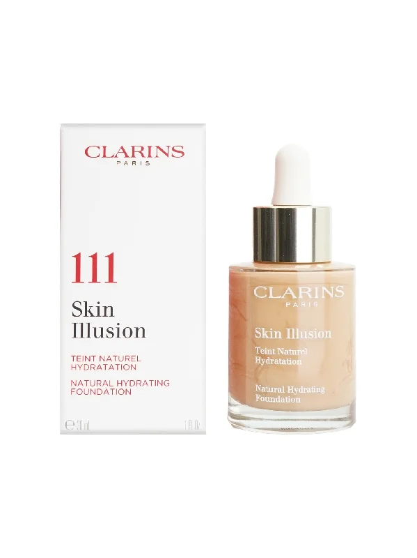 Liquid foundation with luminous finish-Clarins Skin Illusion Natural Hydrating Foundation 111 Auburn 1 OZ