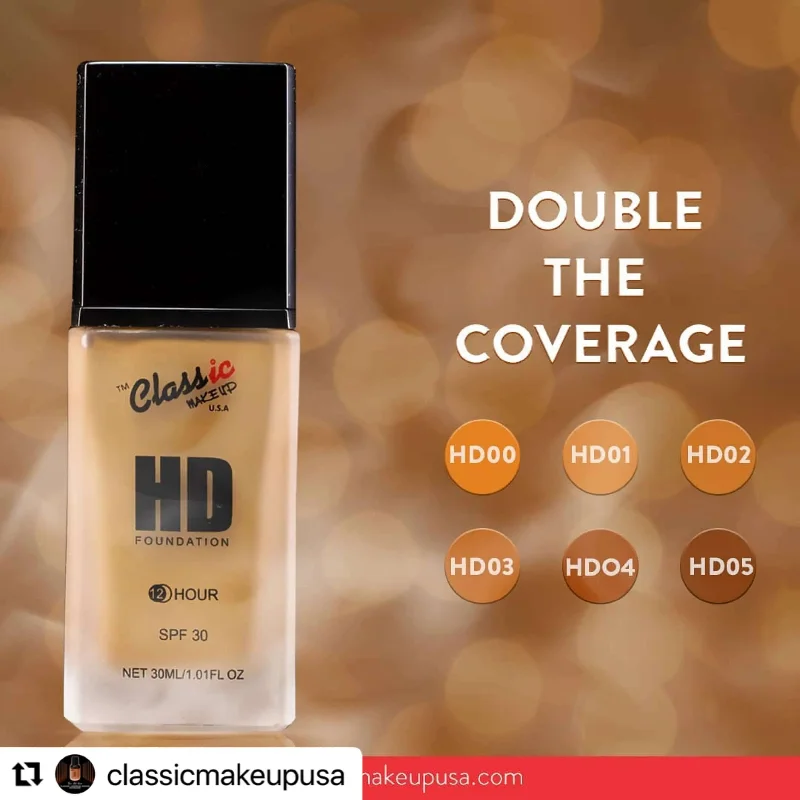 Liquid foundation for bridal coverage-Classic HD Foundation