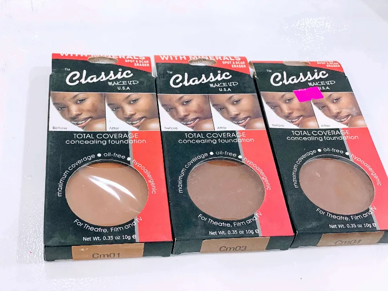 Liquid foundation for sensitive coverage-Classic Total Coverage Concealing Foundation