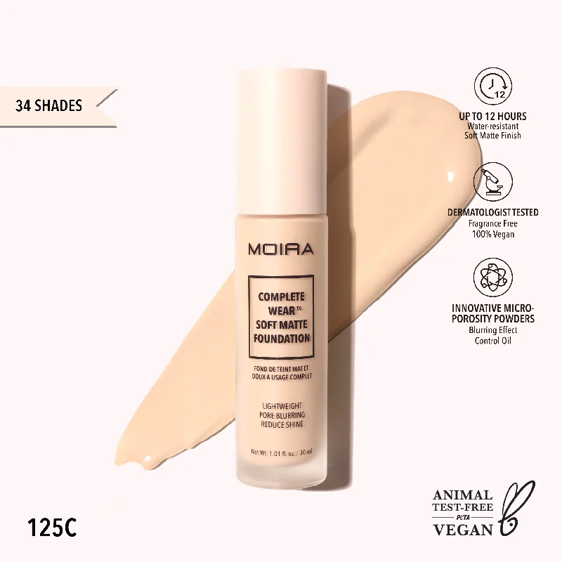 Liquid foundation with luminous finish-Complete Wear™ Soft Matte Foundation (125C)