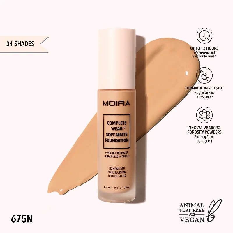 Liquid foundation for bridal looks-Complete Wear™ Soft Matte Foundation (675N)