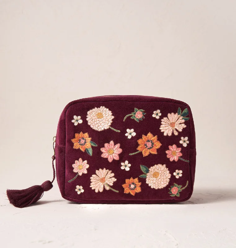 Cosmetic bag trendy leather-Kate Spiers Dahlia Wash Bag