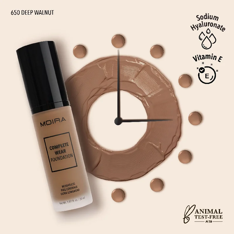 Liquid foundation for deep types-Complete Wear™ Foundation (650, Deep Walnut)