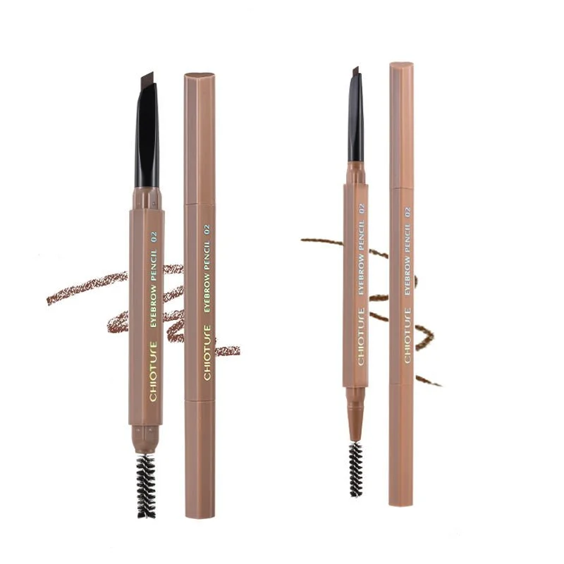 Eyebrow Pencil with metallic sheen-CHIOTURE Double Headed Waterproof Eyebrow Pencil