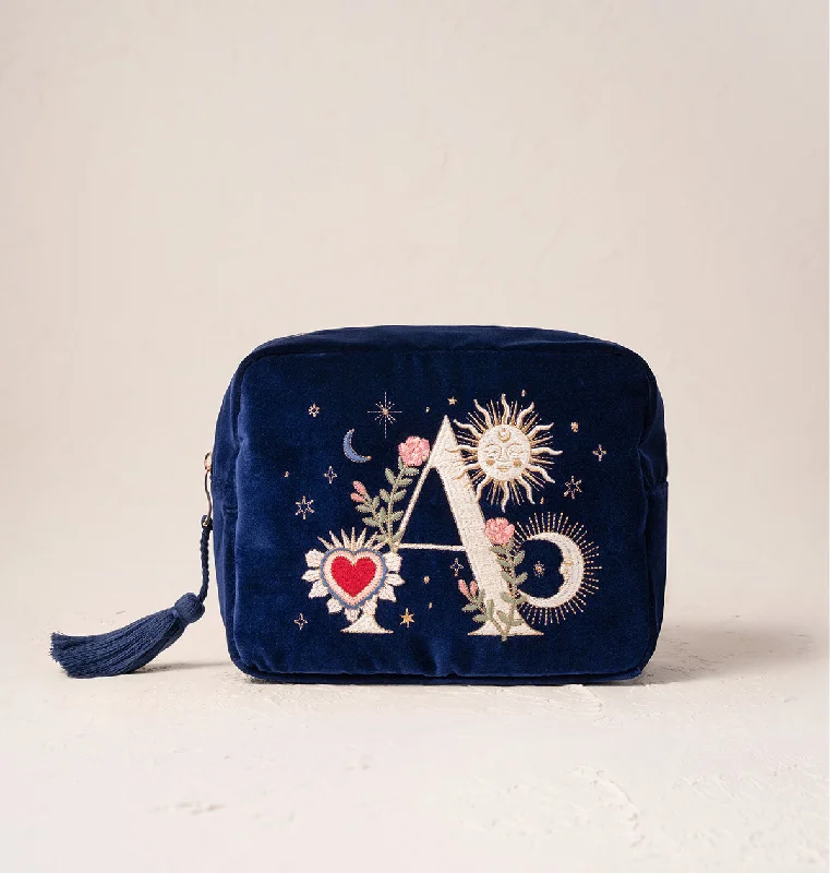 Cosmetic bag waterproof pouches-Enchanted Alphabet Wash Bag