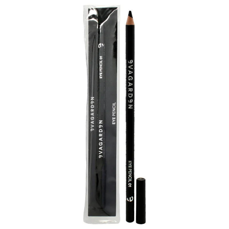 Eyebrow Pencil for long-lasting wear-Eye Pencil - 01 Black by Evagarden for Women - 0.1 oz Eye Pencil