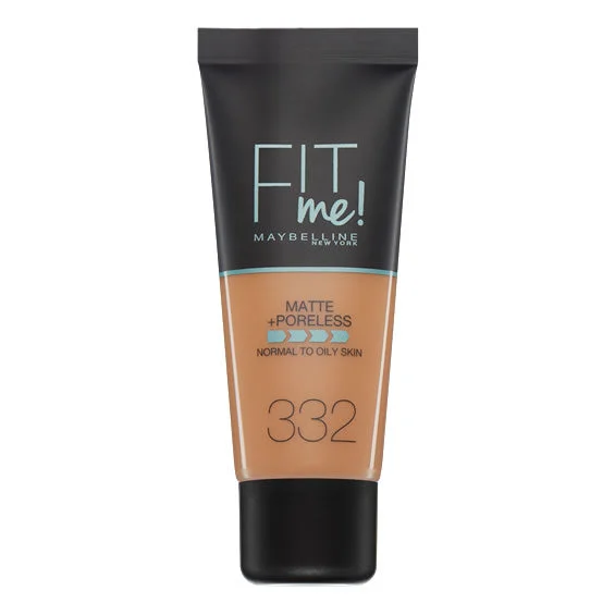 Liquid foundation with hydrating formula-Maybelline Fit Me Matte + Poreless Foundation 332 - Golden Caramel