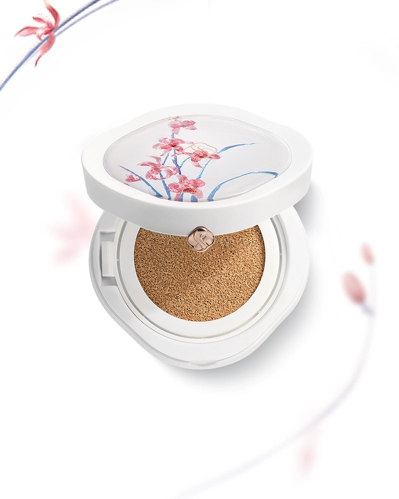 Liquid foundation with radiant texture-Flawless Jade Breathable Longwear Cushion Foundation (Ode to Embroidery)