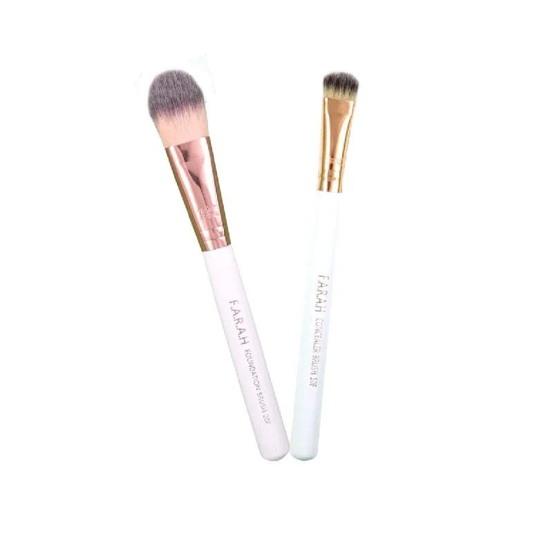 Concealer for cool tone concealing effect-Foundation & Concealer Brush DUO Rose Gold