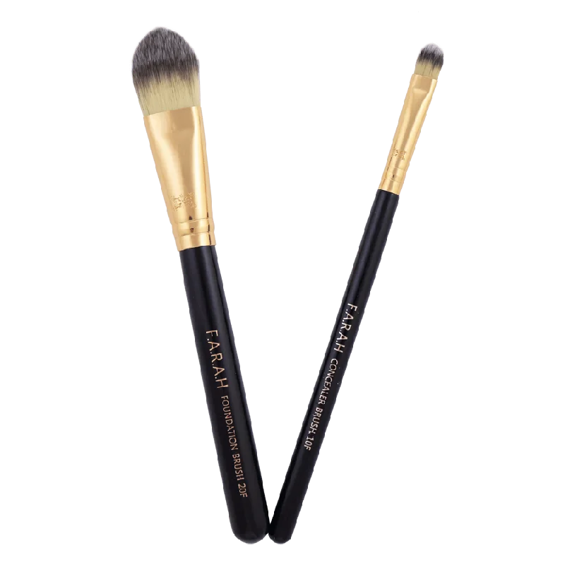 Concealer for neutral tone concealing effect-Foundation & Concealer Brush DUO