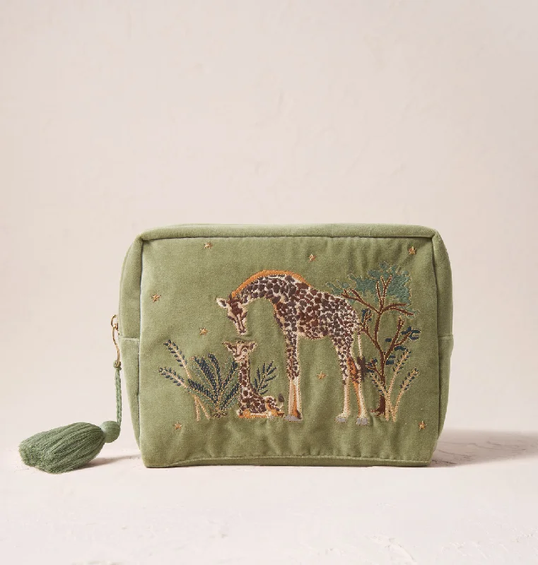 Cosmetic bag for cosmetic leather-Giraffe Mother & Baby Wash bag