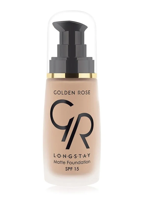 Liquid foundation for delicate coverage-Golden Rose Dayanıklı Mat Fondöten - Longstay Matte Foundation No: 08 32 ml