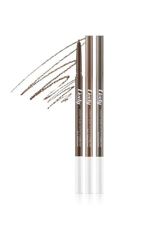 Eyebrow Pencil with satin finish-IPKN - Lively Slim Auto Eyebrow