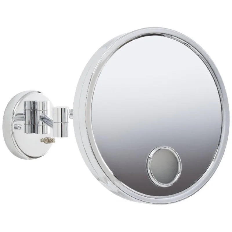 Mirror for first aid-Jerdon JD7C 3X Euro Lighted Wall Mount Mirror in Chrome