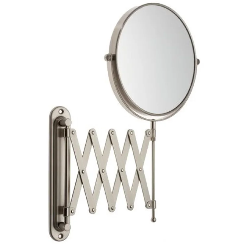 Mirror for survival-Jerdon JP2027N 8 in. 7X-1X Nickel Extends 24 in. Mirror