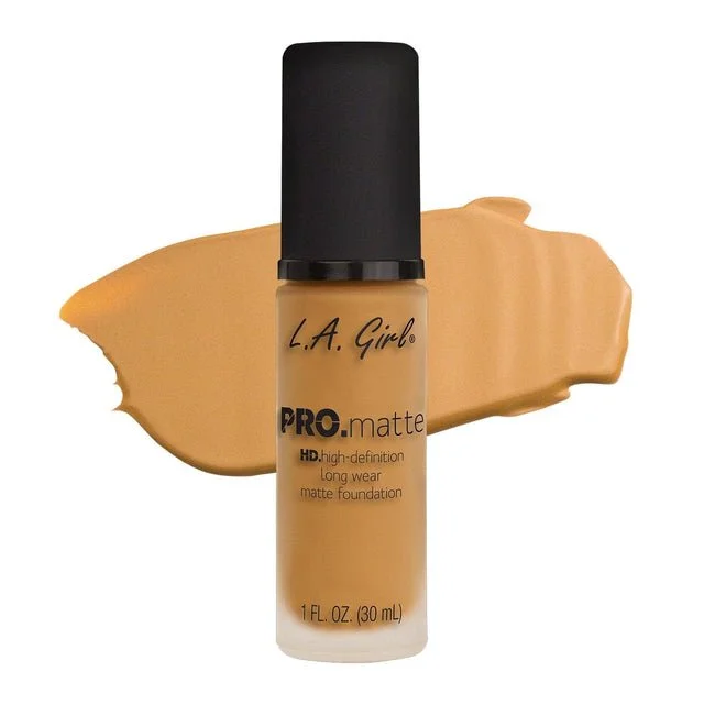 Liquid foundation for long texture-L.A Girl HD Pro Matte Foundation - Soft Hony 30Ml